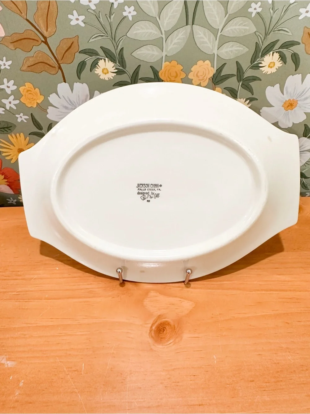 Gold Scroll Ceramic Serving Platter